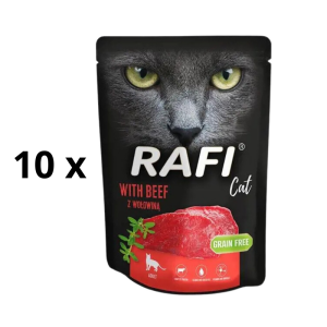 Rafi Pate mitrā barība kaķiem ar liellopu gaļu, 10x300 g RAFI - 1