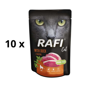 Rafi Pate drėgnas maistas katėms su antiena, 10x100 g RAFI - 1