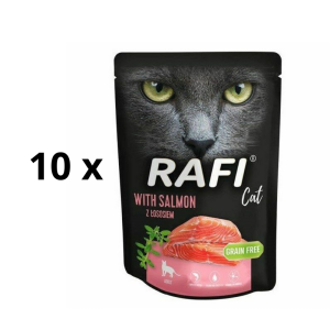 Rafi Pate drėgnas maistas katėms su lašiša, 10x300 g RAFI - 1