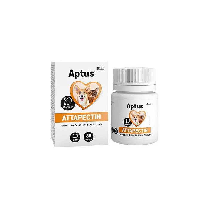 Aptus Attapectin добавки для собак и кошек для уменьшения острой рвоты, диареи, 30 таблеток
