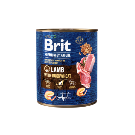 Brit Premium by Nature Lamb влажный корм для собак с чувствительным пищеварением, 400 g