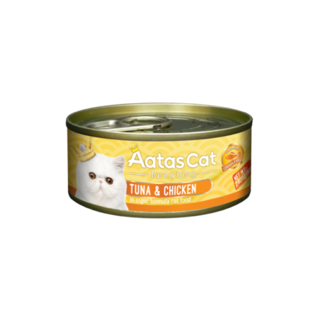 Aatas Cat Tantalizing Tuna&Chicken bezgraudu, mitrā barība kaķiem, 80 g