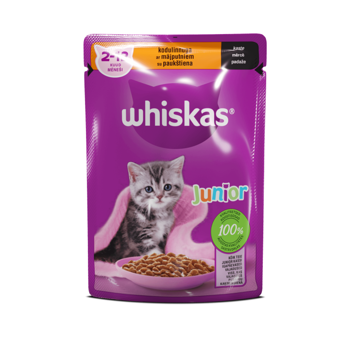 Whiskas wet food for cats with poultry, 85 g