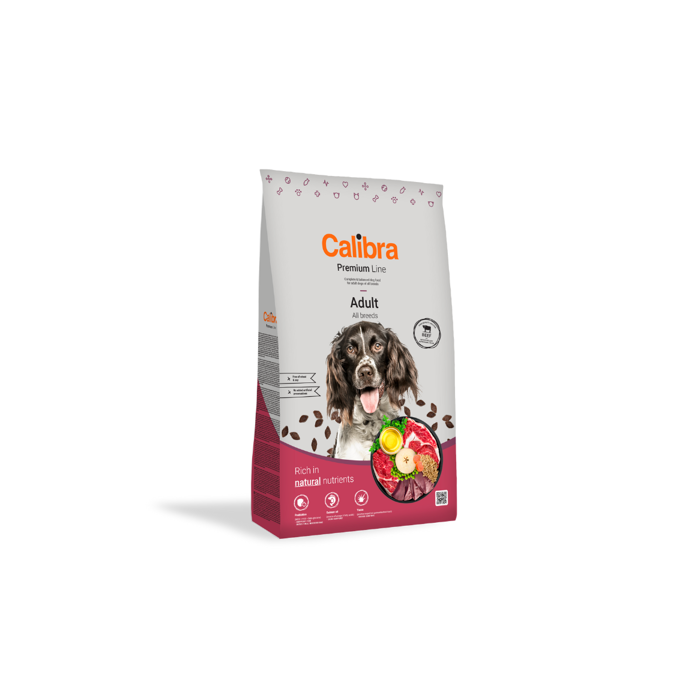 Calibra Dog Premium Adult Beef kuivtoit koertele, 12 kg