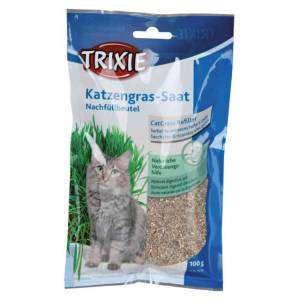 Trixie cat grass in a bag,...