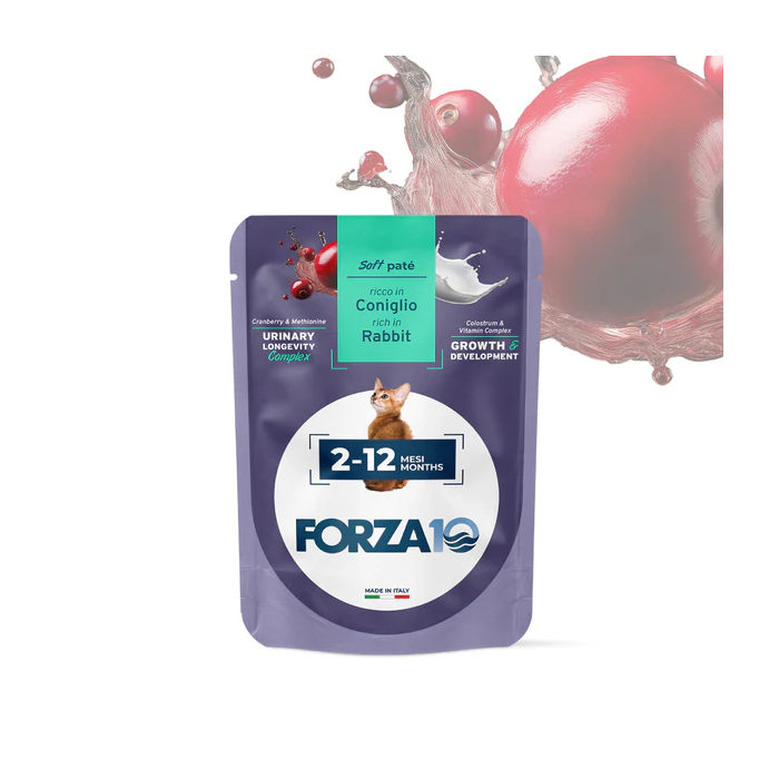 Forza 10 Kitten Pastēte kaķēniem 2-12 mēnešu vecumā, ar lasi, 80 g