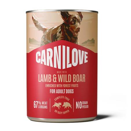 Carnilove Wild Meat Lamb&Wild Boar без зерна, влажный корм для собак, 400 g