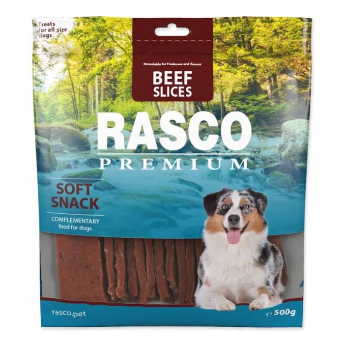 Dog treat - Rasco Premium Snack beef chunks 500 g