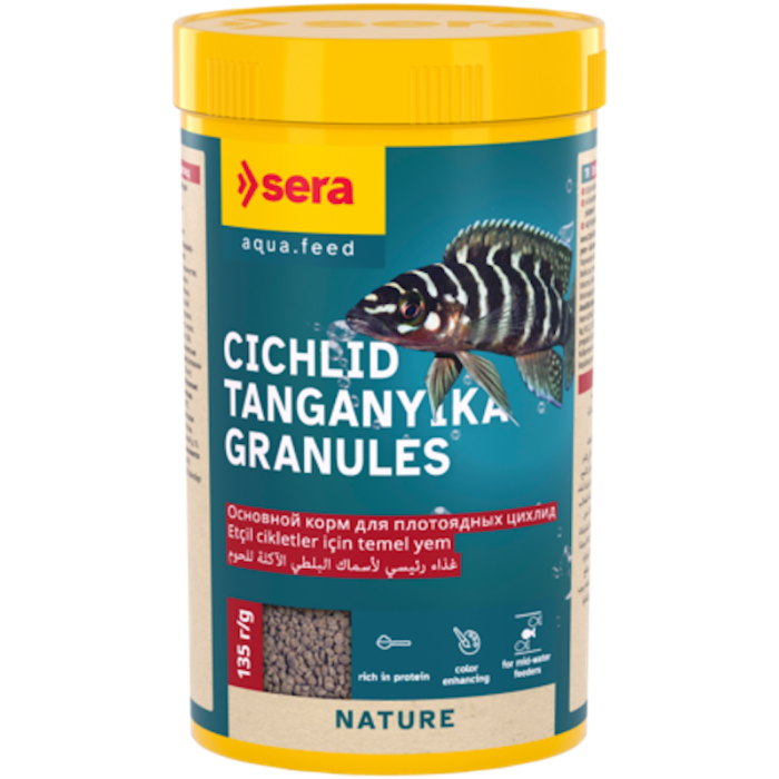 Uppuv granuleeritud toit lihasööjatele tsiklididele - Sera Granured, 250 ml (135 g)