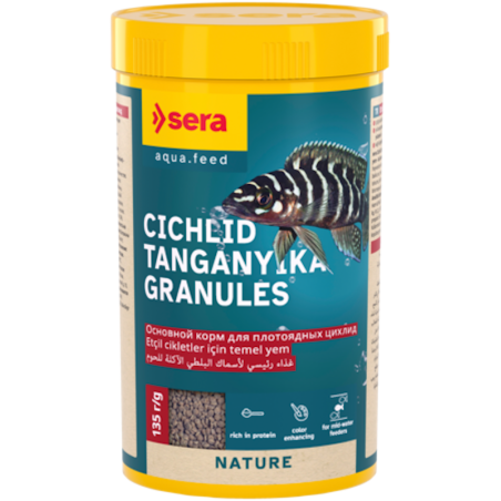 Uppuv granuleeritud toit lihasööjatele tsiklididele - Sera Granured, 250 ml (135 g)