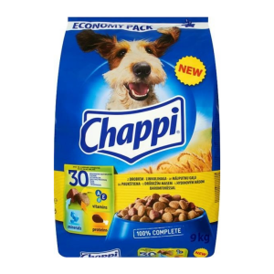 Sausā suņu barība CHAPPI, ar liellopu un putnu gaļu, 9 kg x 1 gab. iepakojums CHAPPI - 1