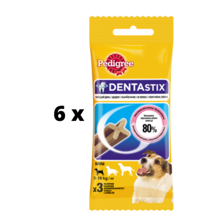 Дополнительный корм для собак PEDIGREE Dentastix, для мелких собак, 45 г x 6 шт. упаковка PEDIGREE - 1