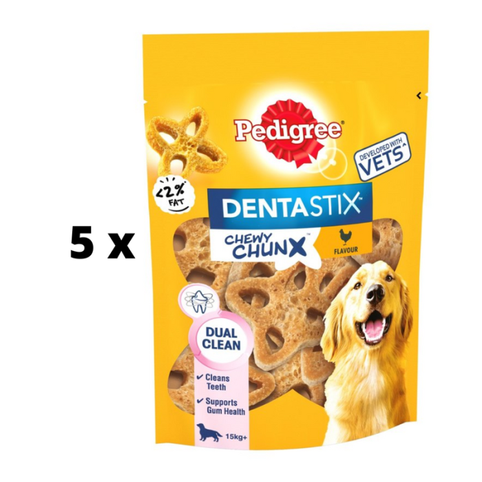 Лакомство для собак PEDIGREE Dentastix Chewy Chunk Maxi со вкусом курицы, 68 г x 5 шт. упаковка PEDIGREE - 1