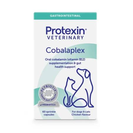Protexin Cobalaplex prebiotikas piedevas suņiem un kaķiem veselīgai gremošanai, 60 kapsulas