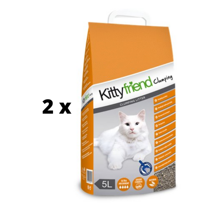 Kaķu pakaiši KITTYFRIEND, Clumping, bouncy, 5 L. x 2 gab. iepakojums KITTYFRIEND - 1