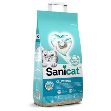 Наполнитель для кошачьего туалета SANICAT Clumping Marseille soap, 10л SANICAT - 1