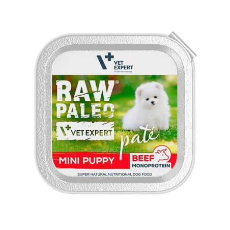 Raw Paleo Adult Mini paštetas mažų veislių šuniukams su kalakutiena, begrūdis, 150g Raw Paleo - 1