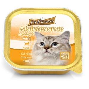 Полностью влажный корм для кошек Princess Pate с курицей, 100 г, 10 упаковок PRINCESS - 1