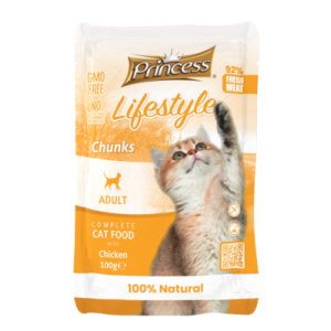 Wet feed for cats princess lifestyle with chicken, 100g, 24 packs PRINCESS - 1