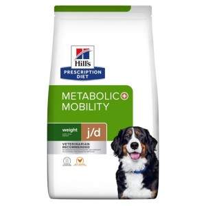 Hill's Prescription Diet Metabolic plus Mobility Weight + j/d Chicken koera kuivtoit kaalujälgimiseks ja liigeste terviseks, 12 