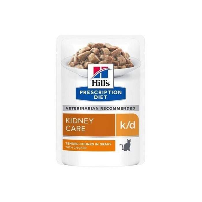 Hill's Prescription Diet Kidney Care k/d Chicken mitrā barība kaķiem nieru darbības atbalstam, 85 g Hill's - 1