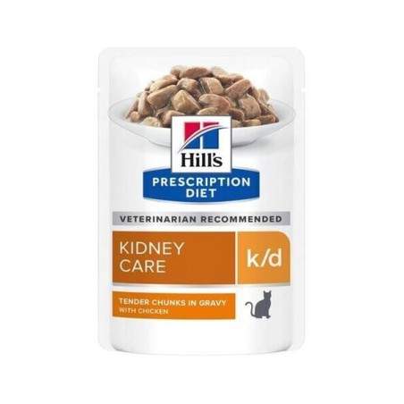 Hill's Prescription Diet Kidney Care k/d Chicken mitrā barība kaķiem nieru darbības atbalstam, 85 g Hill's - 1
