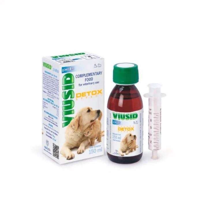 Viusid Detox Pets uztura bagātinātāji mājdzīvniekiem imūnsistēmas stiprināšanai, 150 ml  - 1
