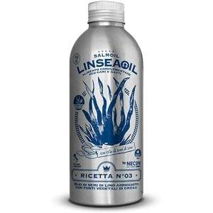 Linseaoil Ricetta 3 100% веганское льняное масло с водорослями и розмарином для собак и кошек с аллергией, 250 мл Necon Pet Food
