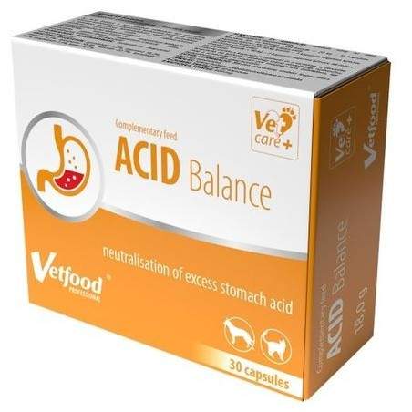 Vetfood Acid Balance papildai šunims ir katėms reguliuojantys vėmimą ir viduriavimą, 30 kapsulių Vetfood - 1