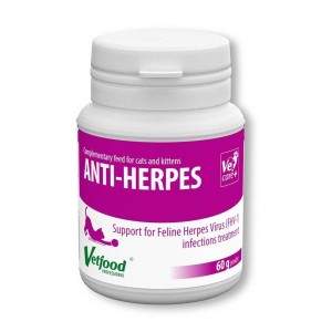 Vetfood Anti-Herpes toidulisandid kassidele herpesviiruse sümptomite ilmnemisel, 60 g Vetfood - 1