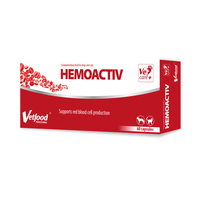 Vetfood HemoActiv uztura bagātinātāji mājdzīvniekiem sirds mazspējas gadījumā, 60 kapsulas Vetfood - 1