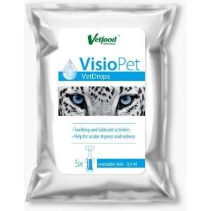 Vetfood Vision akių lašai šunims ir katėms sausų akių sindromui, infekcijoms, 5 x 0,4 ml Vetfood - 1