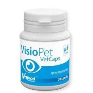 Vetfood VisioPet Vet uztura bagātinātāji suņiem un kaķiem, atbalsta pareizu redzes orgāna darbību, 30 kapsulas Vetfood - 1