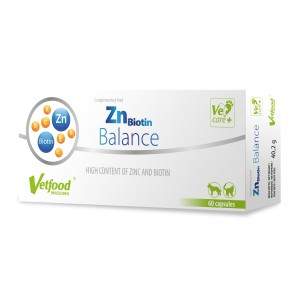 Vetfood ZnBiotin Balance добавки для собак и кошек для дополнительного обеспечения цинком и биотином, 60 капсул Vetfood - 1
