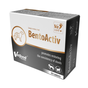 Vetfood BentoActiv supplements for dogs and cats in case of indigestion, diarrhea, 30 tablets Vetfood - 1