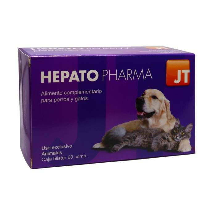 JT Pharma Hepato Pharma uztura bagātinātāji suņiem un kaķiem, palīdz uzturēt aknu darbību, 60 tabletes JT Pharma - 1