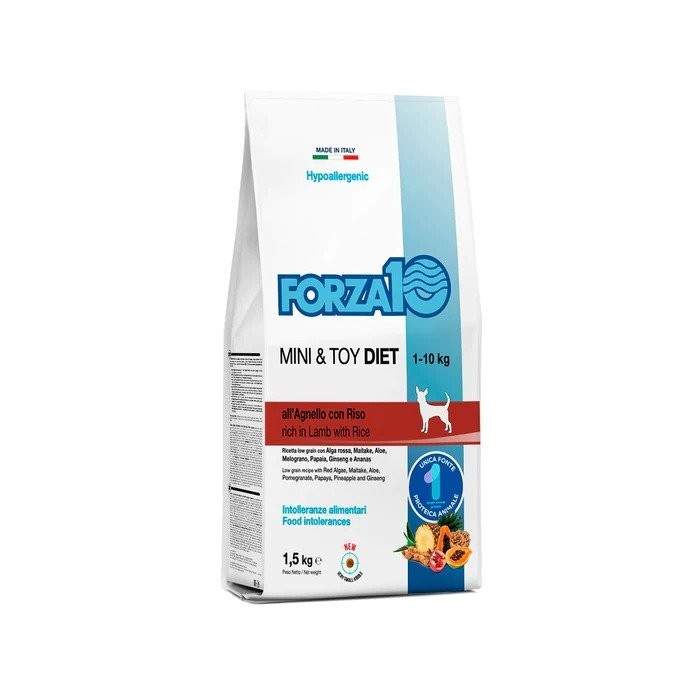 Forza10 Mini and Toy Diet Low Grain Lamb and Rice dietary, dry food for dogs of small breeds, with food intolerance and allergie