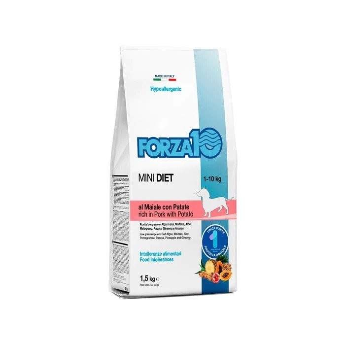 Forza10 Mini Diet Low Grain with Pork and Potato dietary, dry food for dogs of small breeds, with food intolerance and allergies