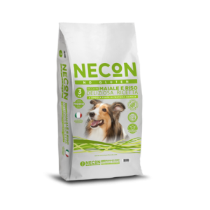 Necon No Gluten Adult Rich in Pork sausā barība suņiem, bez glutēna, 3 kg Necon Pet Food - 1