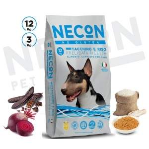 Necon No Gluten Adult Turkey and Rice sausā barība suņiem, bez glutēna, 12 kg Necon Pet Food - 1