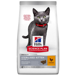 Hill's Science Plan Feline Sterilised Kitten Chicken sausā barība sterilizētiem kaķēniem, 1,5 kg Hill's - 1