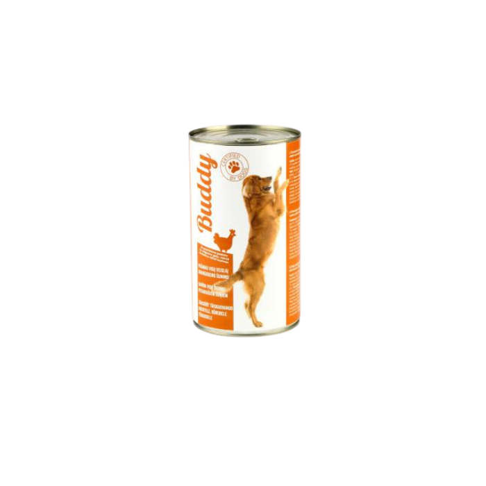 Buddy wet food for dogs with poultry, 410 g BUDDY - 1