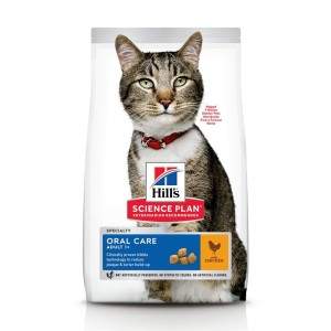 Hill's Science Plan Oral Care Adult Chicken sausas maistas katėms, burnos ertmės priežiūrai, 1,5 kg Hill's - 1