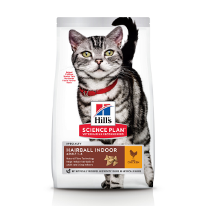 Hill's Science Plan Hairball Indoor Adult Chicken dry food for cats against the formation of hairballs, 0.3 kg Hill's - 1
