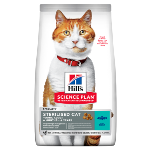 Hill's Science Plan Sterilised Cat Adult Tuna sausas maistas sterilizuotoms katėms, 3 kg Hill's - 1