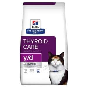 Hill's Prescription Diet Feline y/d sausā barība kaķiem, lai atbalstītu pareizu vairogdziedzera darbību, 1,5 kg Hill's - 1