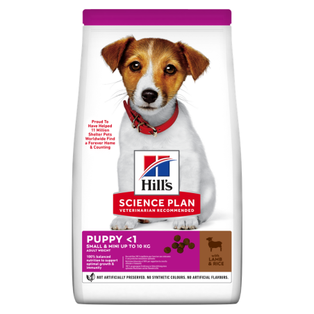 Hill's Science Plan Puppy Small and Mini Lamb and Rice sausas maistas mažų veislių šuniukams, 3 kg Hill's - 1