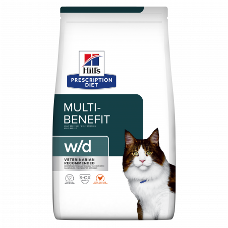 Hill's Prescription Diet Multi-Benefit w/d sausas maistas katėms, linkusioms priaugti svorio, 1,5 kg Hill's - 1