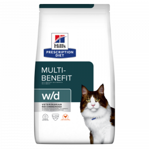 Hill's Prescription Diet Multi-Benefit w/d dry food for cats prone to weight gain, 3 kg Hill's - 1