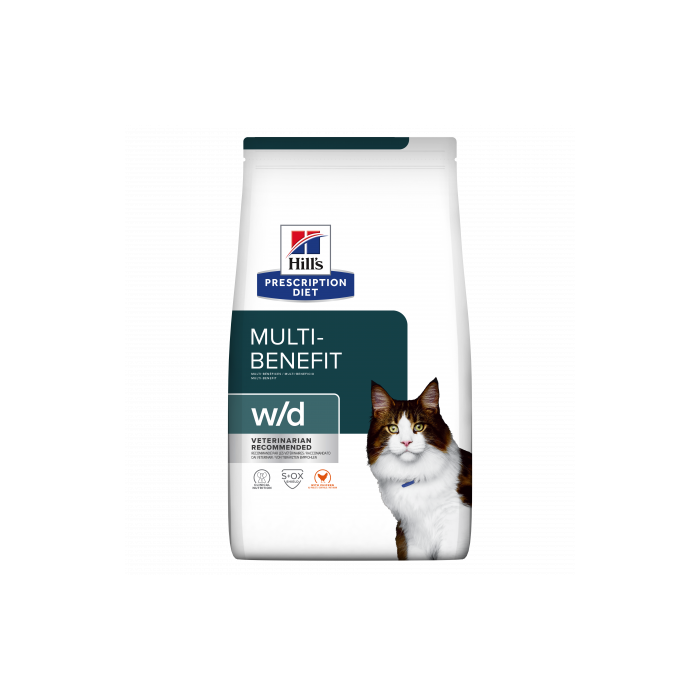 Hill's Prescription Diet Multi-Benefit w/d dry food for cats prone to weight gain, 3 kg Hill's - 1